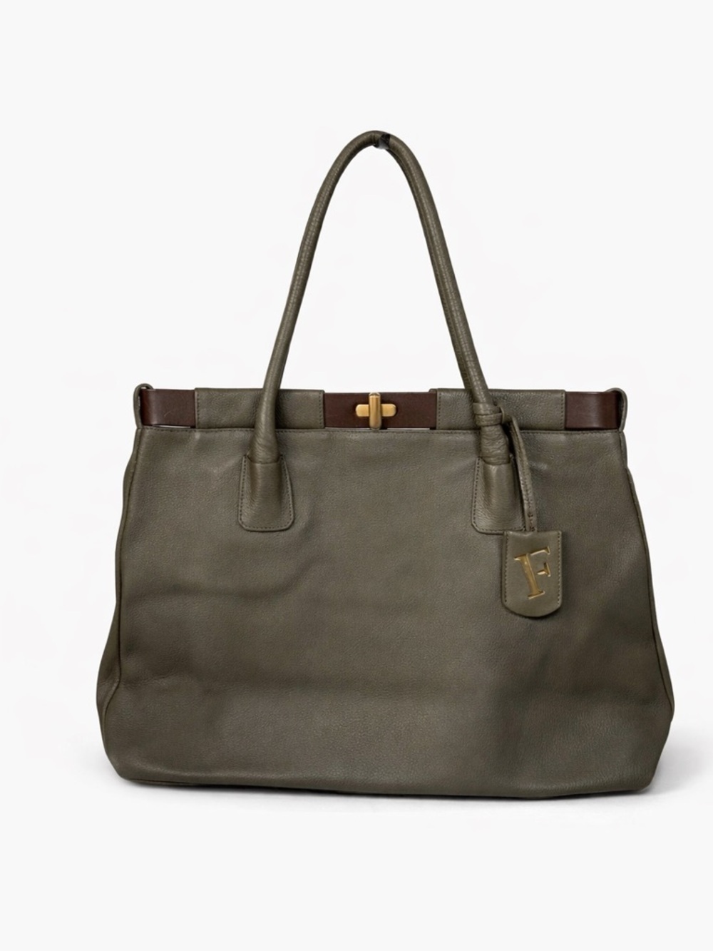 FURLA  fine pebble Leather tote Shoulder bag